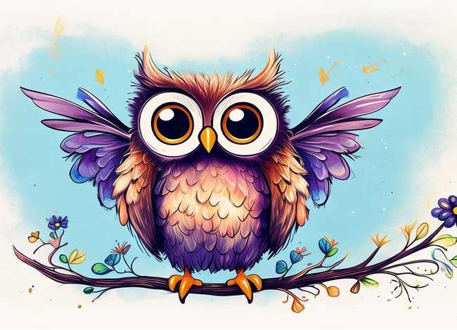 猫头鹰儿童画 猫头鹰儿童画简单又漂亮