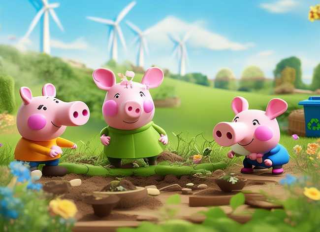 小猪佩奇环保故事，小猪佩奇快乐环保故事