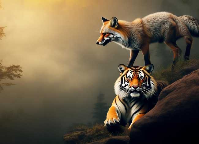 狐假虎威的故事英文版，狐假虎威的故事英文版视频