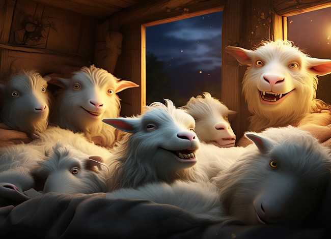 七只小山羊儿童睡前故事 睡前故事七只小山羊和狼文字版