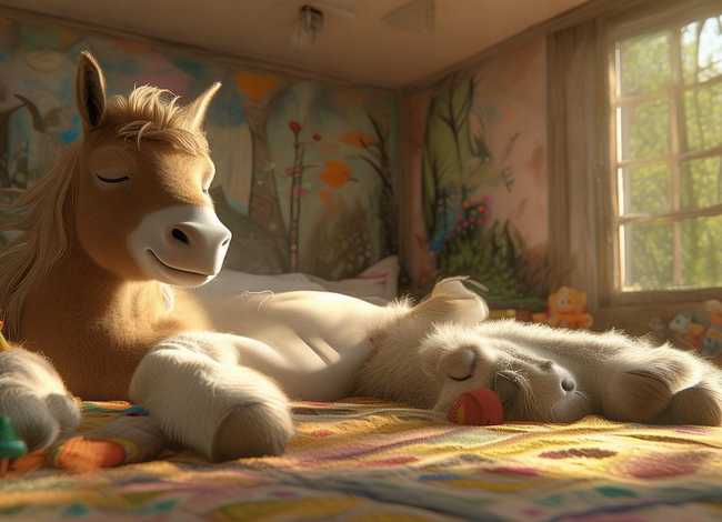 儿童睡觉小故事毛驴和马 小毛驴和马的故事