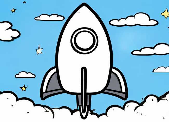 儿童火箭空白图画 - 儿童火箭空白图画大全