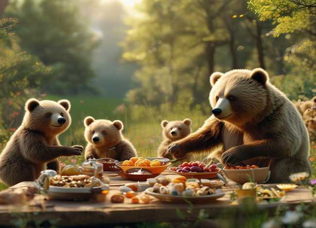 儿童故事熊妈妈请客的故事，幼儿故事熊妈妈请客
