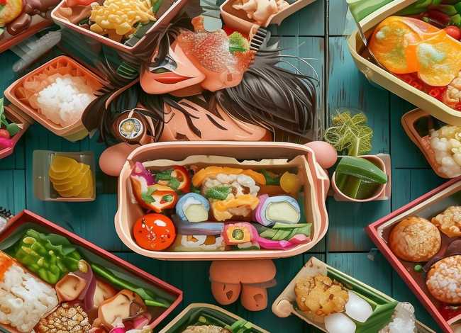 便当儿童画，便当儿童画图片
