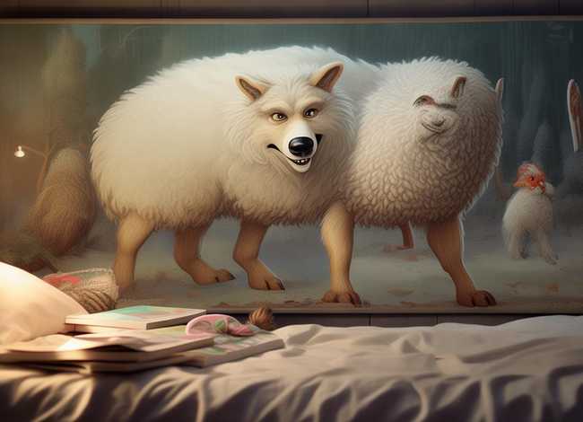 儿童睡前故事系列披着羊皮的狼、披着羊皮的狼幼儿睡前故事