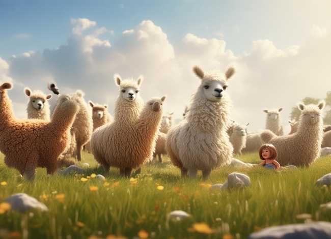 儿童故事羊驼故事 羊驼和羊的故事