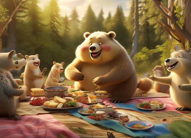 小熊请客故事内容 小熊请客的故事内容