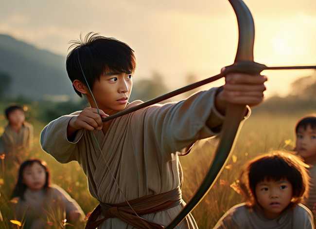 后羿射箭儿童故事；后羿射箭的故事怎么讲