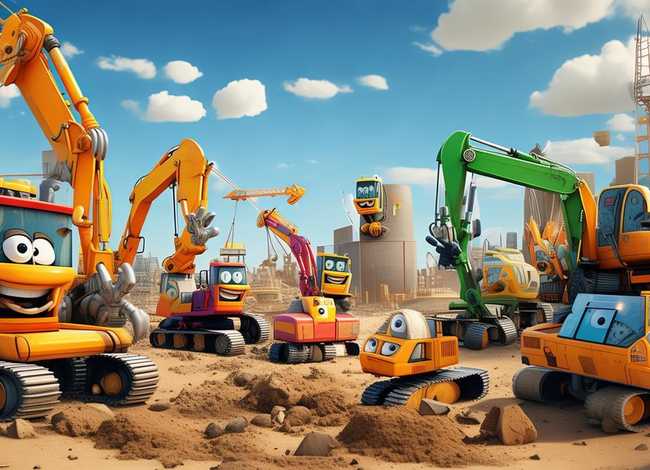 挖掘机的故事动画片、挖掘机的故事动画片大全