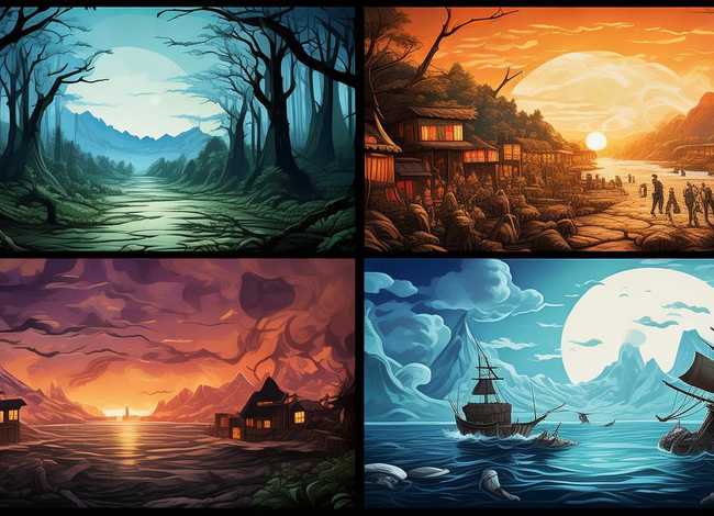 短篇故事连环画四幅图 短篇故事连环画四幅图片