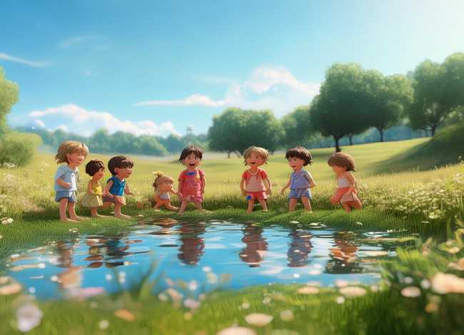 池塘里的歌儿童故事 - 儿歌里有池塘的歌