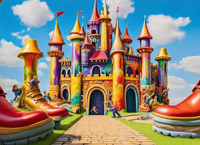 靴子城堡儿童画,鞋子城堡儿童画 靴子城堡儿童画,鞋子城堡儿童画