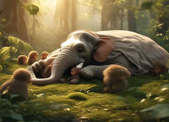 大象伯伯小猴儿童话故事，大象伯伯生病了幼儿故事