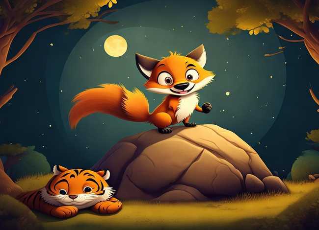 儿童故事睡前狐假虎威 - 睡前故事 狐假虎威