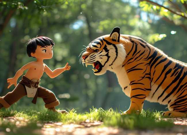 儿童故事武松打虎串词，武松打虎幼儿故事表演