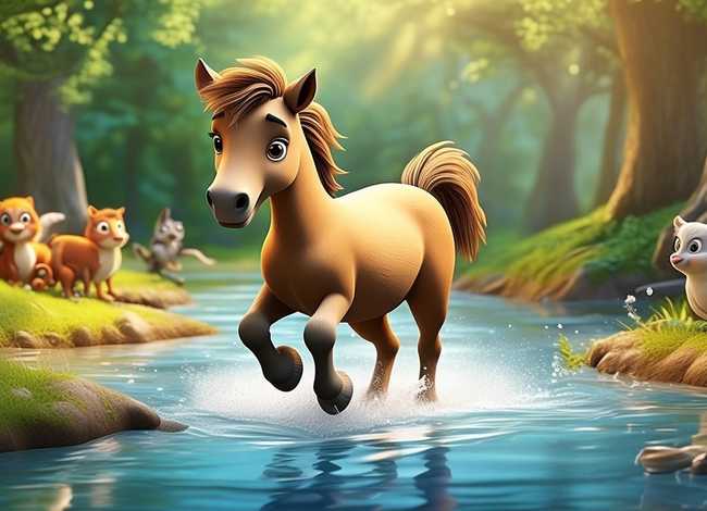 小马过河的儿童故事视频；小马过河的故事视频 视频