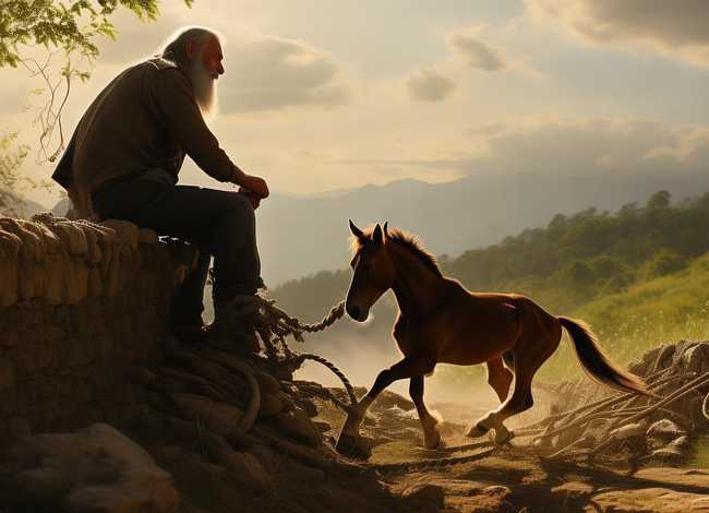 塞翁失马的寓言故事拼音版，塞翁失马的寓言故事拼音版图片