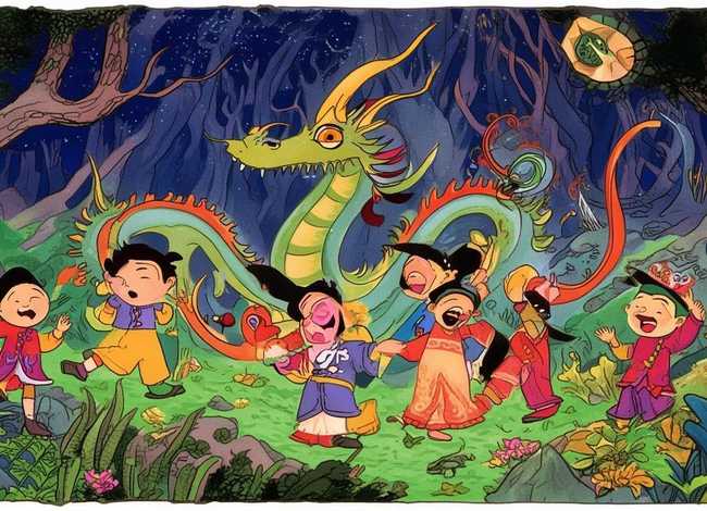 中国神话故事儿童画（中国神话故事的简笔画 手抄报）