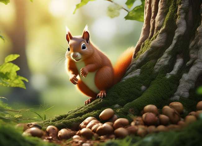 勤劳的小松鼠故事、勤劳的小松鼠故事内容