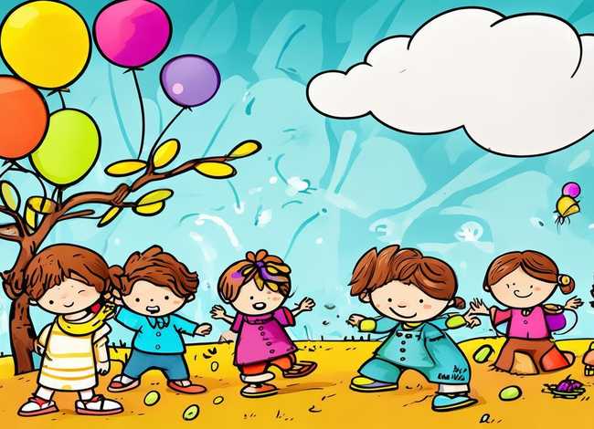 线描画儿童主题绘画 - 线描画儿童主题绘画图片