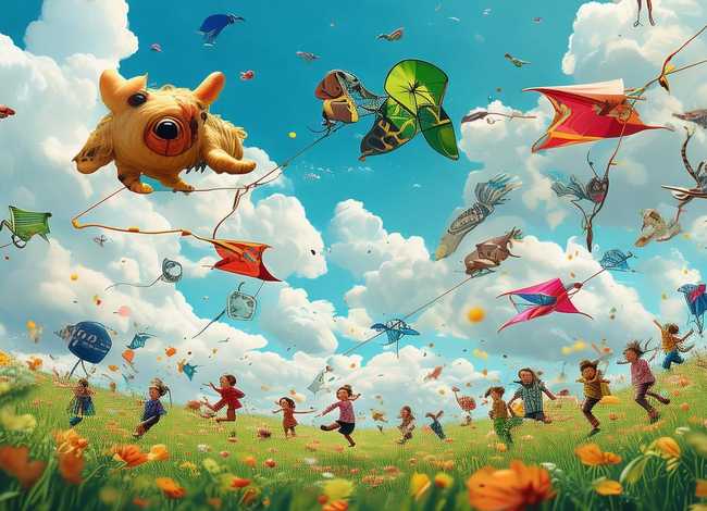 风筝的故事经典儿童 - 风筝的幼儿故事