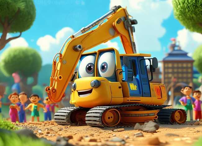 挖掘机动画片儿童故事视频、挖掘机的故事动画片 挖掘机动画片儿童故事视频、挖掘机的故事动画片