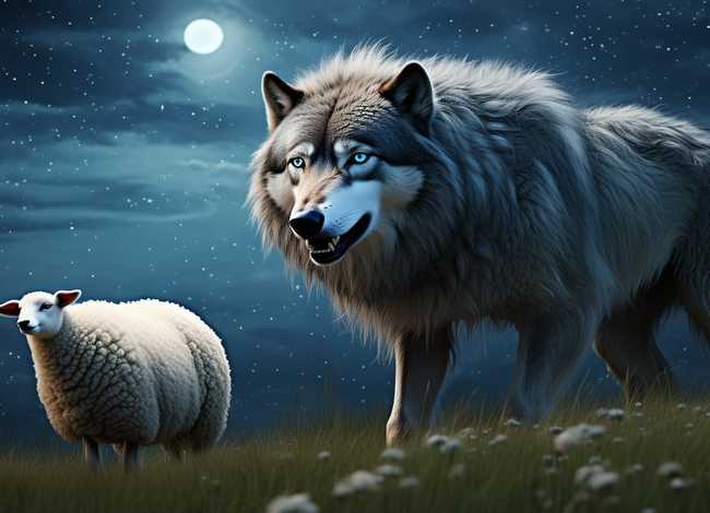 大灰狼吃小绵羊的故事 - 大灰狼吃小绵羊的故事睡前故事