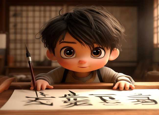 儿童书法家的故事 - 书法家的故事动画