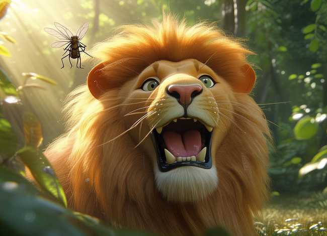 儿童故事蚊子和狮子（蚊子和狮子儿童故事演讲）