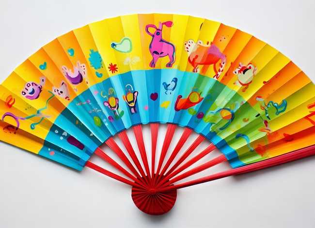 儿童扇子画图片简笔画；儿童扇子画图片简笔画彩色