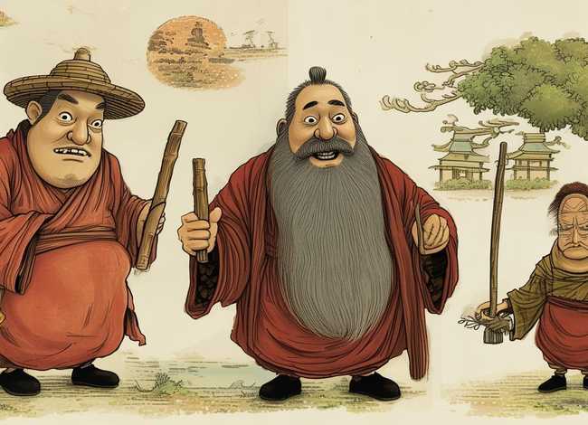 三个和尚故事图片、三个和尚故事图片简笔画