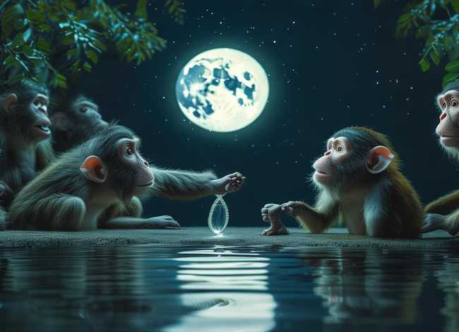 猴子捞月故事及启示 - 猴子捞月故事的启示