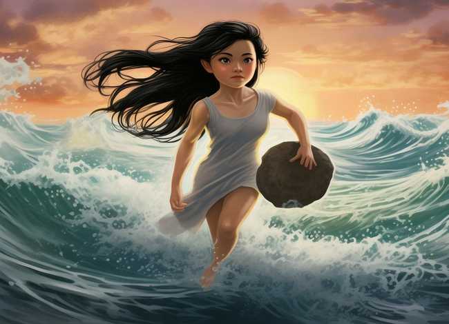 神话人物绘画四年级精卫填海；神话手抄报简单又漂亮 四年级精卫填海