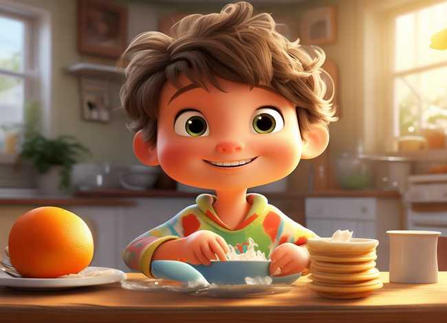 吃早餐的儿童画，吃早餐的儿童画怎么画
