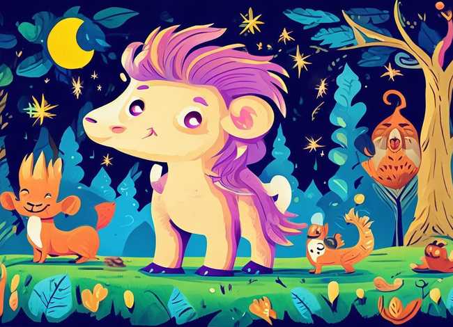 神话故事系列儿童创意画，神话故事画简单