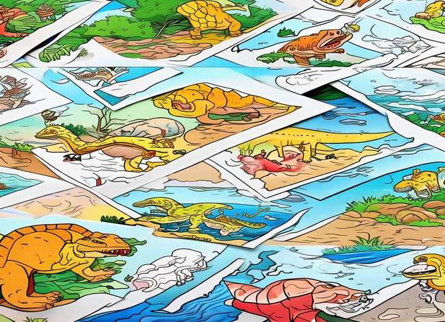 恐龙儿童涂色画打印；恐龙儿童涂色画打印图片大全