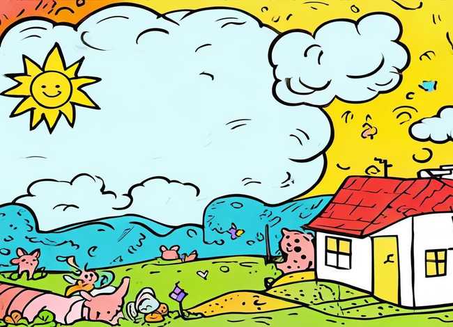 线描画儿童画图片大全 线描画儿童画图片大全简单