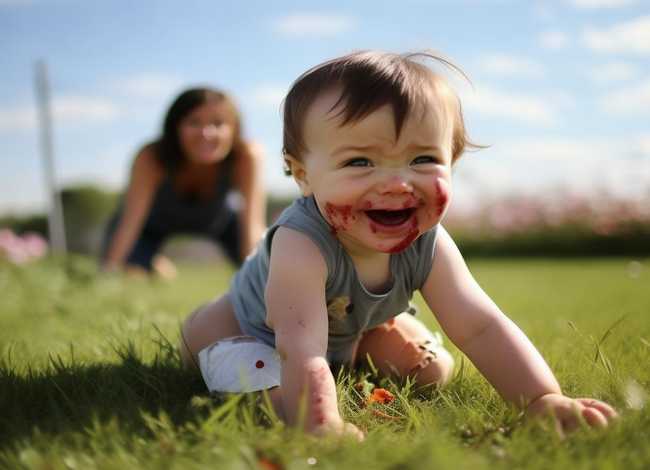 小故事我妈妈、小故事妈妈说我乱跑了,摔跤把裤子摔破了