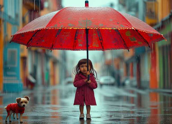 雨伞的小故事gif；雨伞的小故事