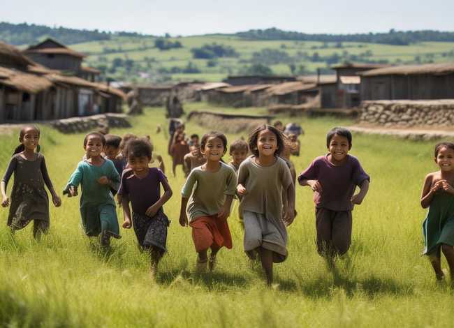 儿童村的故事，农村小孩的故事