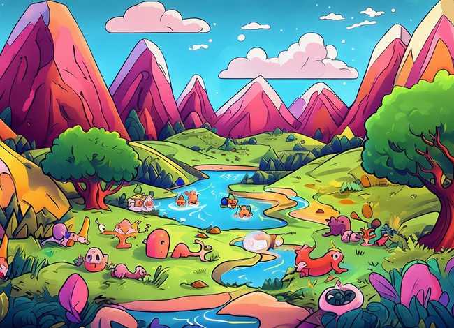 儿童画世界经典神话场景 世界经典神话简笔画