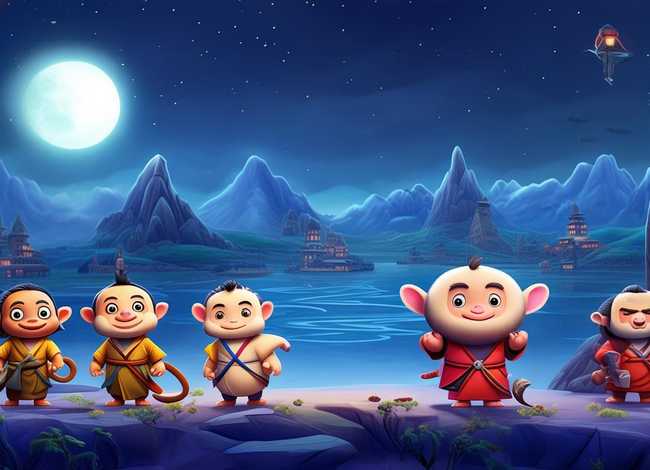儿童西游记睡前故事英语，英语故事视频西游记