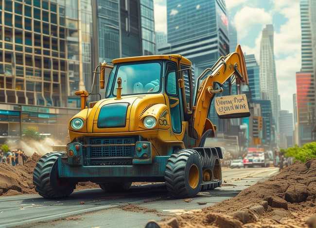 挖土机找工作的故事；挖土机找工作的故事视频