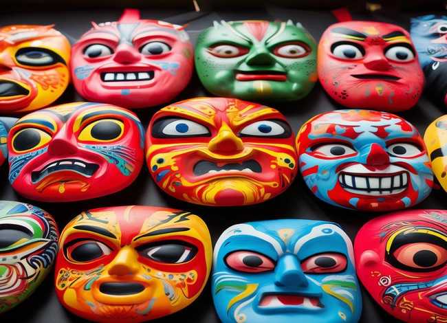 儿童画画脸谱；儿童画画脸谱图片大全