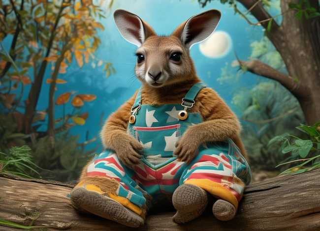 小袋鼠的背带裤儿童故事；小袋鼠的背带裤反思