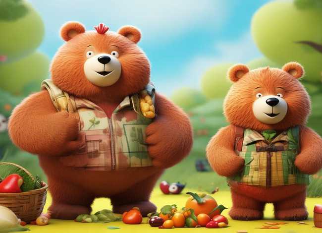 儿童故事挑食的大熊、爱挑食的小熊幼儿故事
