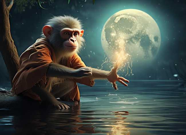 猴子捞月故事原文、猴子捞月故事原文一年级