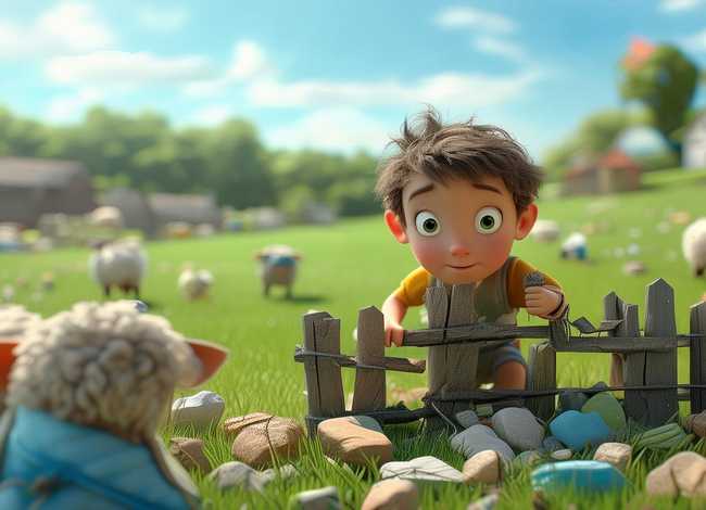 亡羊补牢寓言故事创意画幼儿、亡羊补牢的寓言故事怎么画