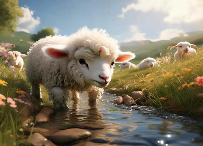 小羊喝水故事 - 小羊喝水故事的动画片视频完整版