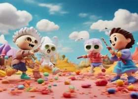 三打白骨精故事儿童版图片；三打白骨精儿童版动画片